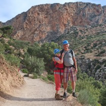 Marion and Alfred in the middle part of Caminito del Rey